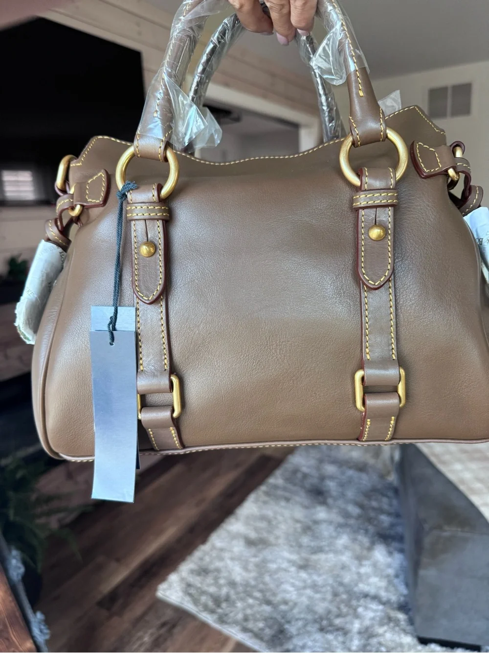 NEW Dooney & Bourke Florentine Satchel - Elephant (regular size)